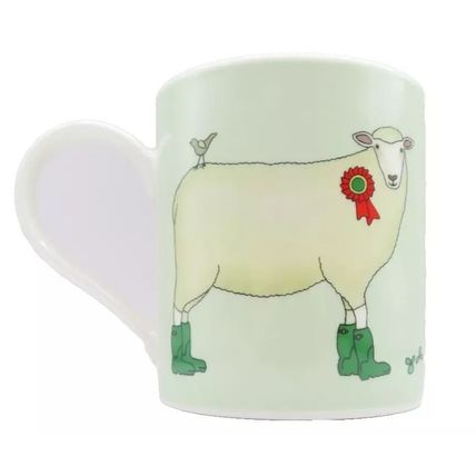 Sheep Wearing Wellies Mug Fine China Ceramic 9.5 CM Microwave & Dishwasher Safe