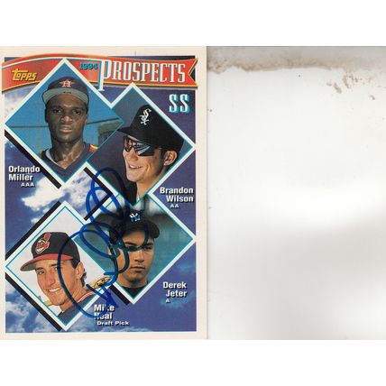 DEREK JETER ROOKIE PROSPECTS 1994 AUTOGRAPHED NEW YORK YANKEES HOF SHORTSTOP