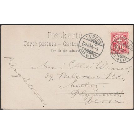 Wasserthurm, Luzern, 1906 - Illustrato Luzern AK