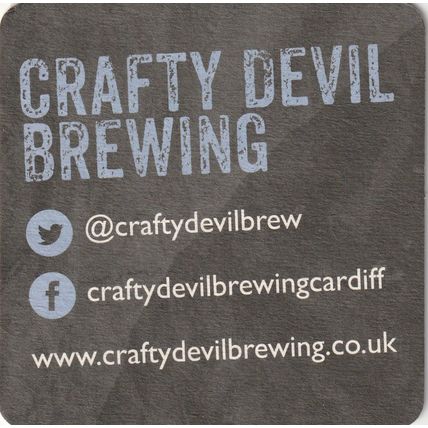 BEER MAT - CRAFTY DEVIL BREWING (WALES) - ROCK N ROLLIN' - (Cat No 001) - (2016)