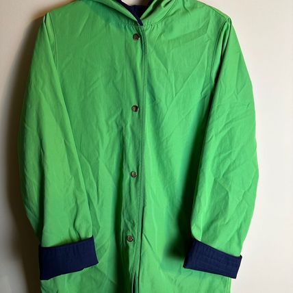 Vintage Talbots Reversible Jacket Green/Navy Snap Front Lightweight Women's S