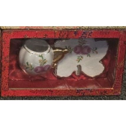 My Treasure Collectible Genuine Porcelain Miniature Teacup and Saucer Flowers
