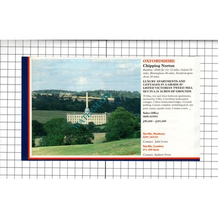 Chipping Norton Oxfordshire Tweed Mill Sale Advert - 1994 Cutting