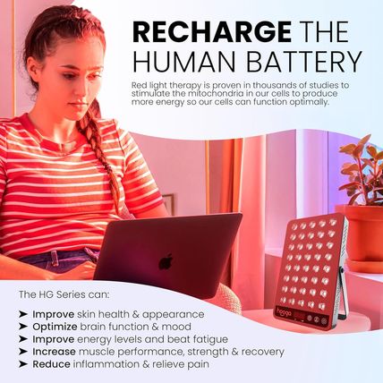 Hooga Red Light Therapy, 660Nm 850Nm near Infrared Light Therapy with Timer, Bui