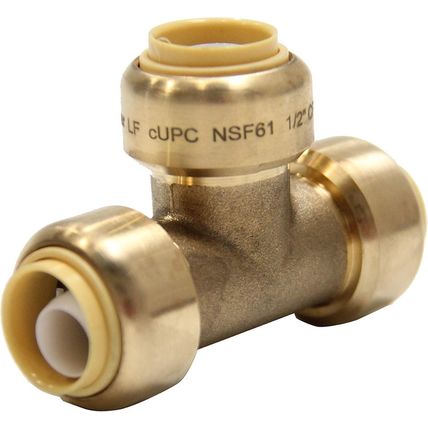 (Pack of 10) EFIELD 1/2 Inch Tee Push-Fit Fitting to Connect Pex, Copper, CPVC w