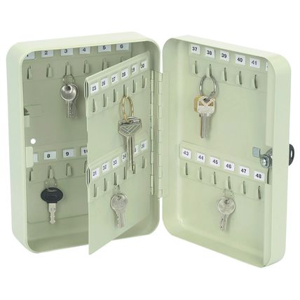 STORE HOUSE Harbor Freight 48 Hook Metal Key Storage Box Locking Wall Mount NEW