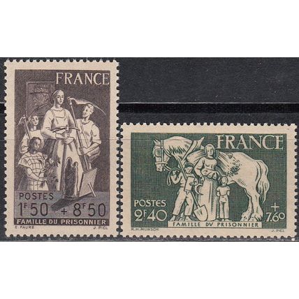 France 1943 Michel 598 - 599 Neuf ** Cote (2008) 2.35 € Famille du prisonier
