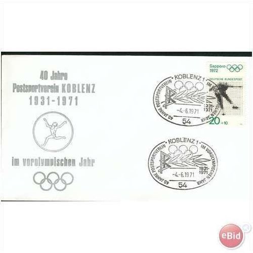 Germany Cover 1971 - SG 1590 - 40 Jahre Postsportverein Koblenz