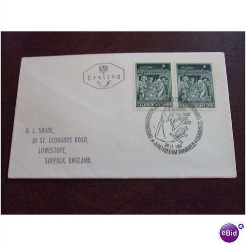 Austria 1968 FDC 150th Anniversary Carol Silent Night stamp Music Salzburg