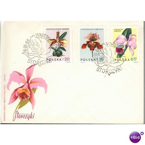 Poland FDC 1965 - SG 1590-1598 - Storczyki (Orchids)