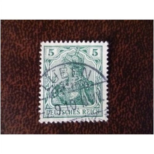 Germany 1902 Germania 5pf Deutsches Reich used stamp SG84a Luben 1910 date stamp