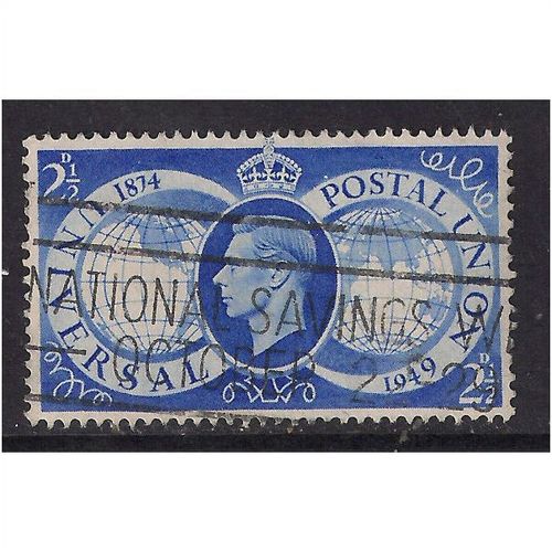 GB 1949 KGV1 2 1/2d Blue Universal Postal union SG 499(198)