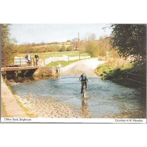 Brighouse, Calderdale, W Yorkshire - Clifton Beck - local postcard c.1980s