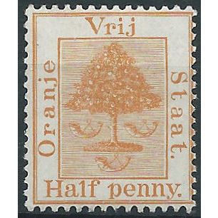 Orange Free State 1897 SG48 1/2d Yellow Mounted Mint.. .