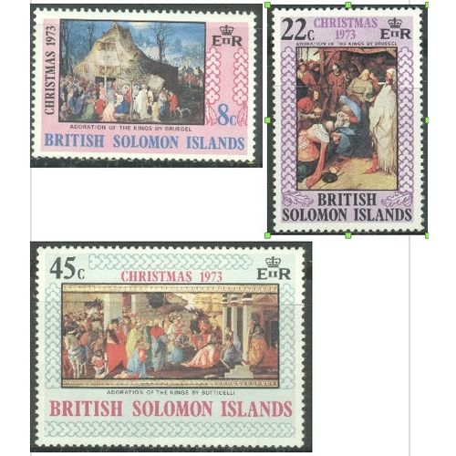 British Solomon Islands 1973 - SG247/9 - Christmas set - MNH