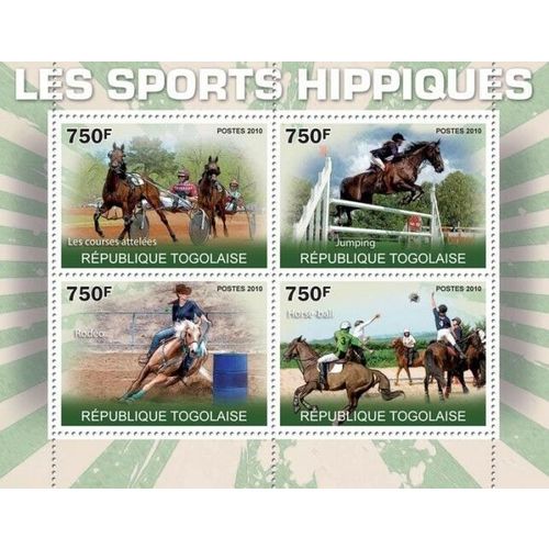 TOGO 2010 SHEET MNH EQUINE SPORTS HIPICA SPORTS HIPPIQUES 5