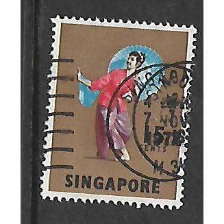 SINGAPORE 1968 15c TARI PAYONE SG 106 FINE USED#