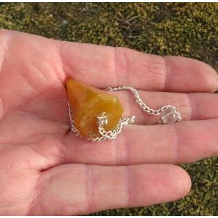 A Golden Quartz Pendulum Crystal Dowsing 9 Inch Metaphysical Energy Work