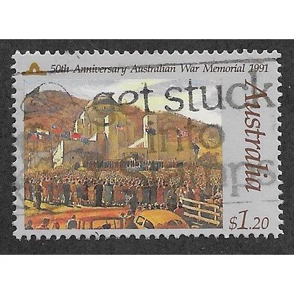 AUS 1991 $1.20 '50TH ANN OF WAR MEMORIAL' FINE USED (EBID68-698)