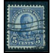 Used 637 5c Theodore Roosevelt Barely Clears M09175