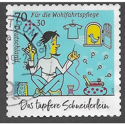 GER 2019 €0.70 + 0.30 (S/A) 'BRAVE LITTLE TAYLOR' FINE USED (EBID77-046)