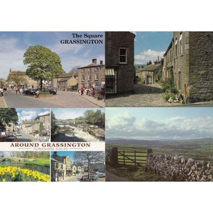 Grassington Shops Square Hotel National Park Moors 4x Postcard s