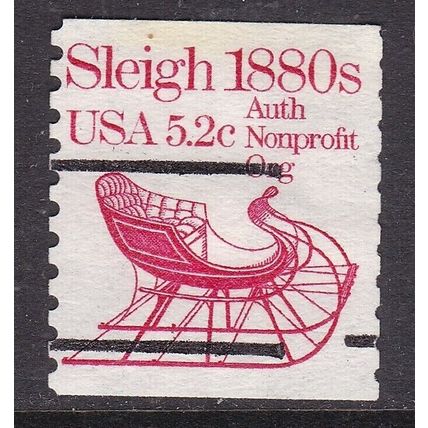 United States 1981 Sleigh 1880's 5.2c precancel fine used SG 1871 VGC