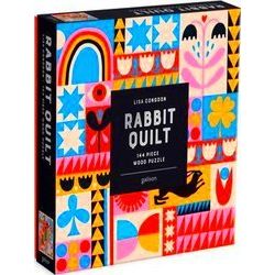 Lisa Congdon Rabbit Quilt 144 Piece Wood Puzzle