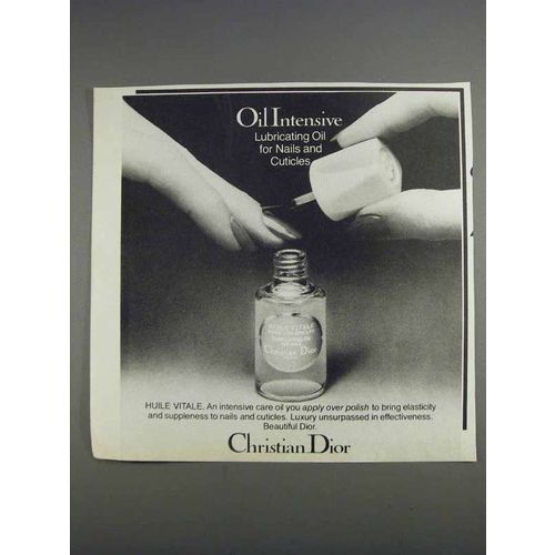 1980 Christian Dior Huile Vitale Ad - Oil Intensive