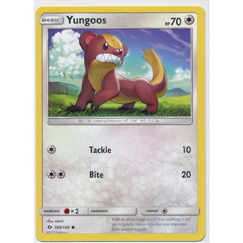 Pokemon Sun & Moon 109/149 Yungoos