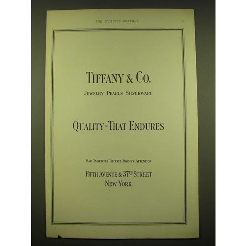 1924 Tiffany & Co. Ad - Jewelry Pearls Silverware Quality - That Endures