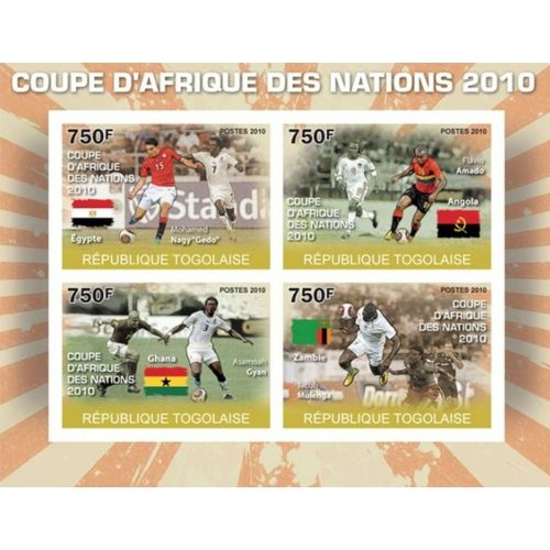 TOGO 2010 SHEET MNH SPORTS SOCCER FOOTBALL AFRICA CUP FUTBOL 5AX