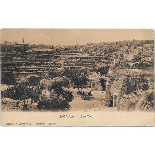 Austrian Offices in Jerusalem on Bethlehem Postcard c.1910 Printed Matter Rate