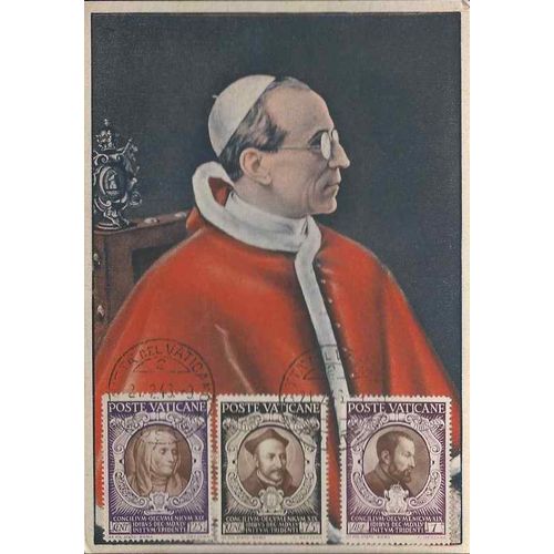 Vatican Papal Pope 1946 Maximum Card S.S. Pio XII Italy
