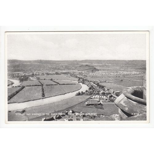 Windings of the Forth from Wallace Monument Stirling Postcard 8718