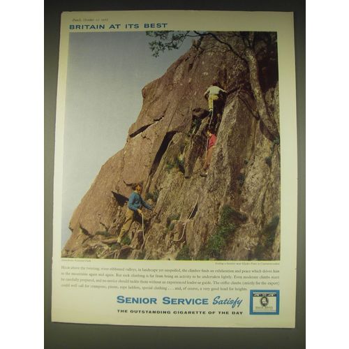 1962 Senior Service Cigarettes Ad - Britain at its best Snowdonia National Park