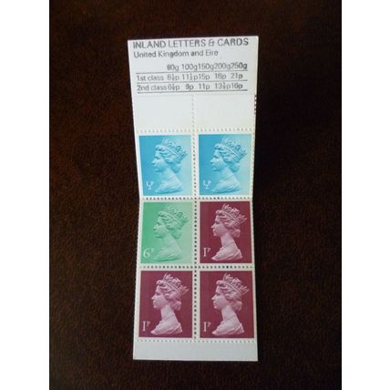 GB 1975 10p Folded Stamp Booklet FA1 Royal Mail Stamps Postage Rates Flaws