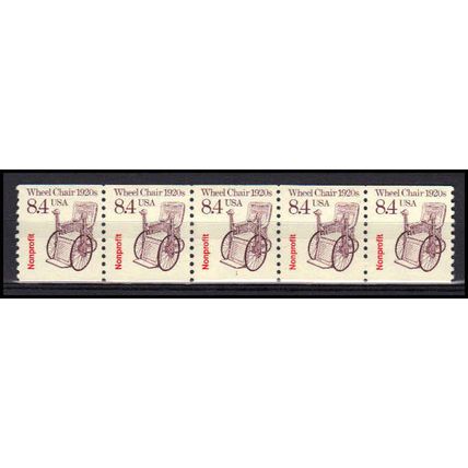 2256 8.4c Wheel Chair Fine MNH Dry Gum PNC 1/5 X3052