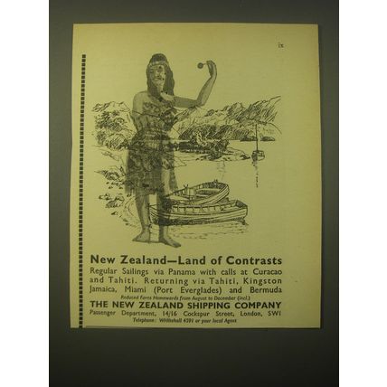 1965 The New Zealand Shipping Company Ad - Land of Contrasts