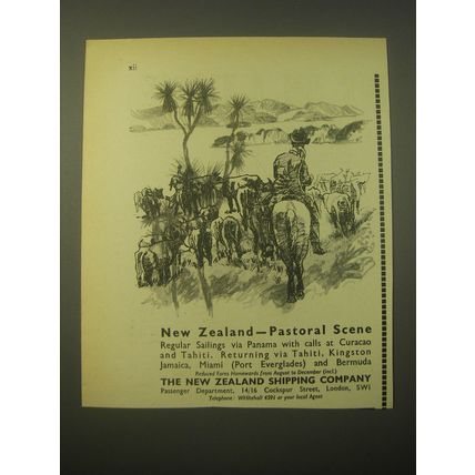 1965 The New Zealand Shipping Company Ad - Pastoral Scene