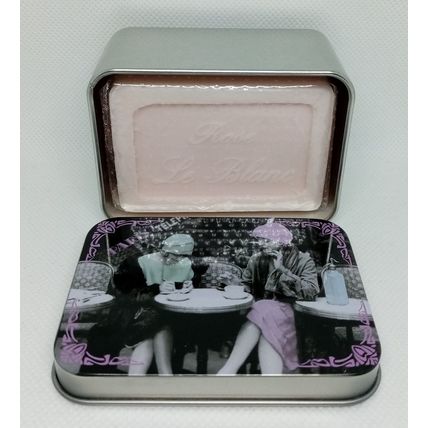 Rose Soap in a Tin 100g Les Parisiennes Made in France Le Blanc