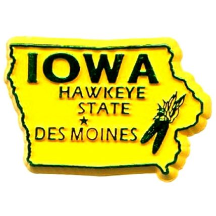 Iowa The Hawkeye State Fridge Magnet