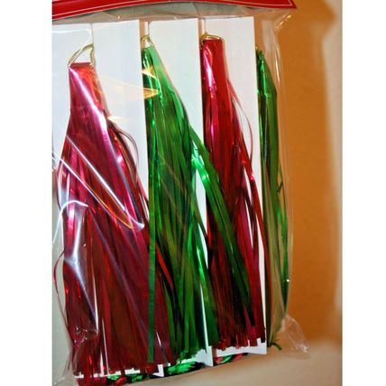 2 Trim A Home New in Package 12ct Tassel Garland in Christmas Green & Red