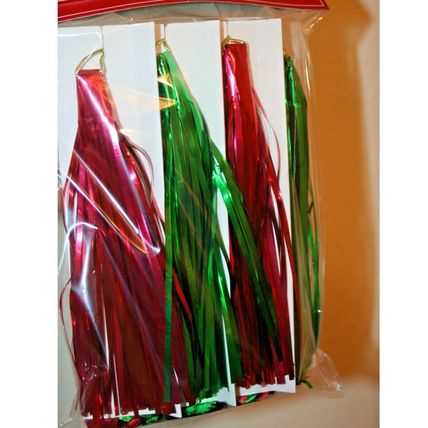 2 Trim A Home New in Package 12ct Tassel Garland in Christmas Green & Red