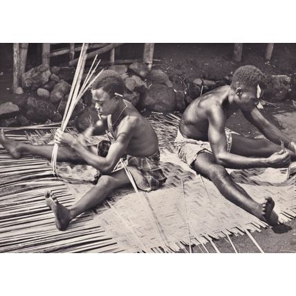 South Cameroon Mat Making Crafts Real Photo African Postcard