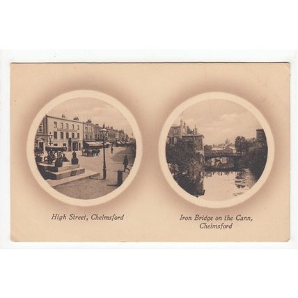 Multiview High Street Iron Bridge Chelmsford Postcard Essex