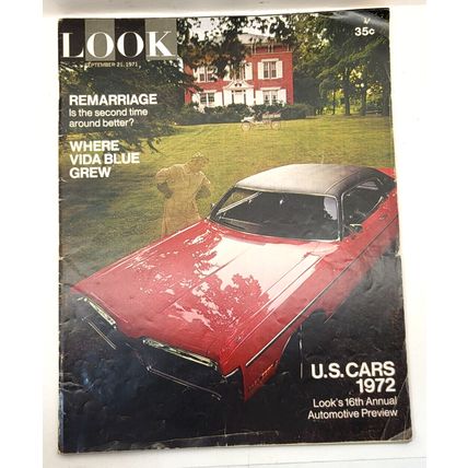 Look Magazine / September 21, 1971 / U.S. 1972 Muscle Cars / Vida Blue (Z27A)