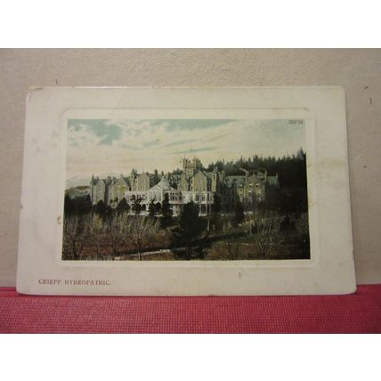 HYDROPATHIC, CRIEFF, PERTHSHIRE. used antique postcard 1908 postmark =