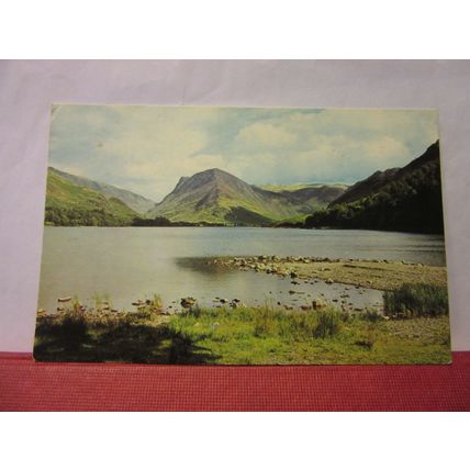 BUTTERMERE AND FLEETWITH, CUMBRIA used postcard by J Arthur Dixon 1967 pm =