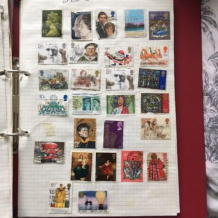 Stamp collection 1970's to 1980's & Later With Home Made Album stamp collection